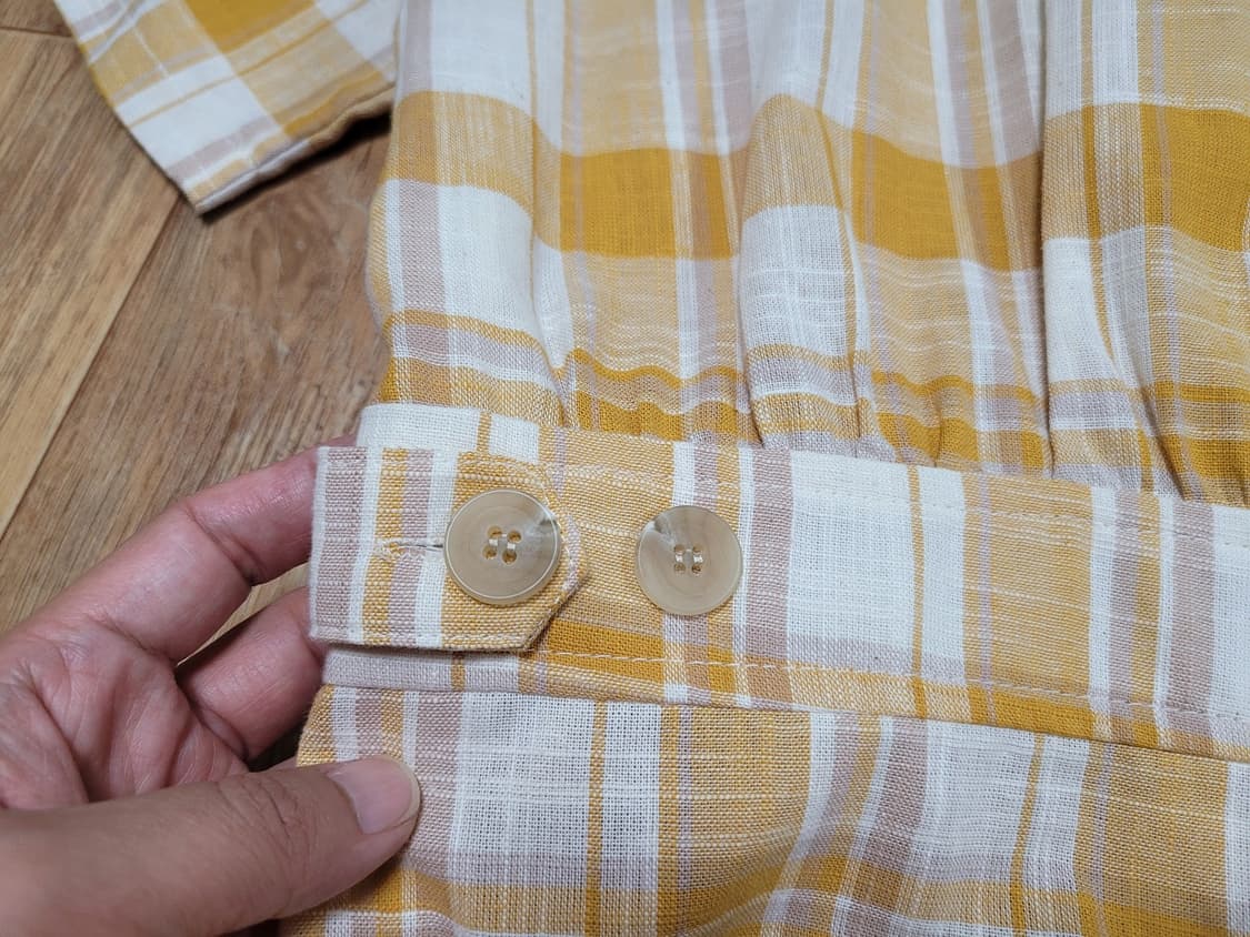 JJ지고트(JIGOTT) 체크 린넨원피스 55 상품이미지6