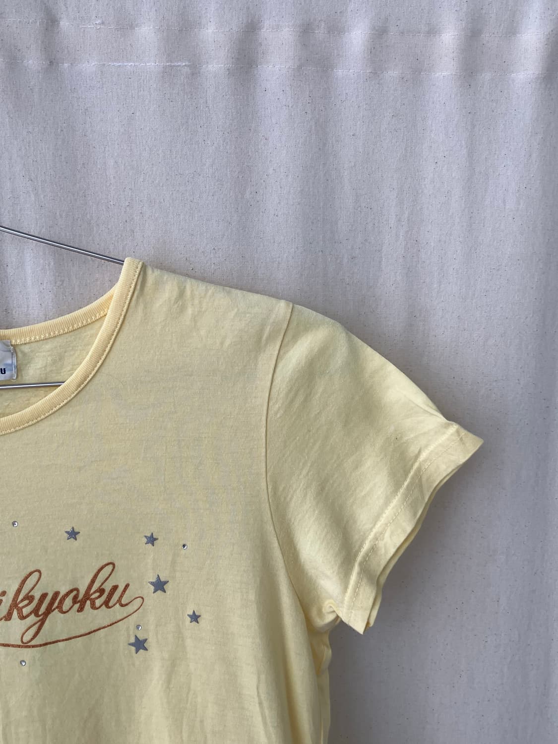 star printing shirring half t-shirt 상품이미지5