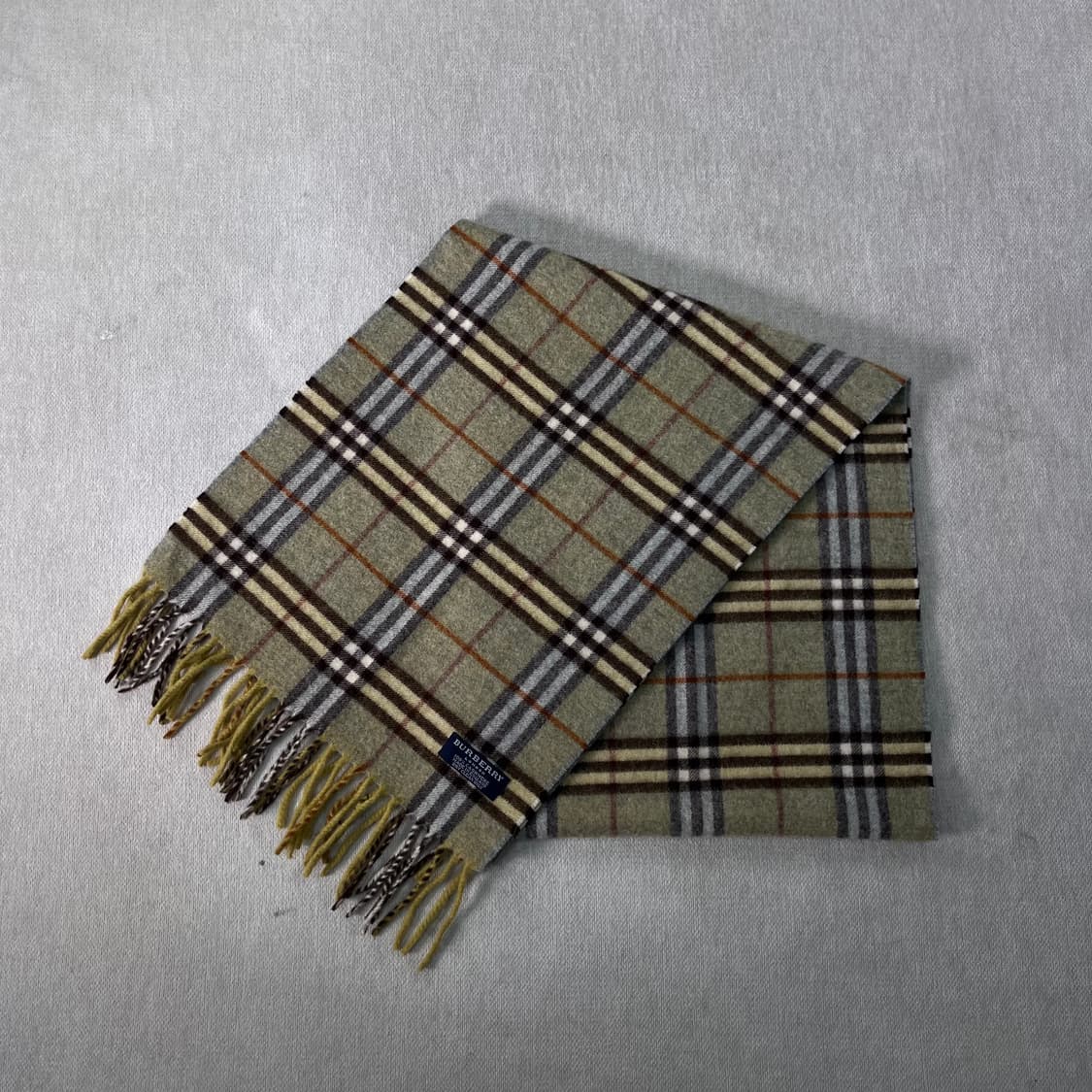 버버리 노바체크 캐시미어 그린 머플러 상품이미지1