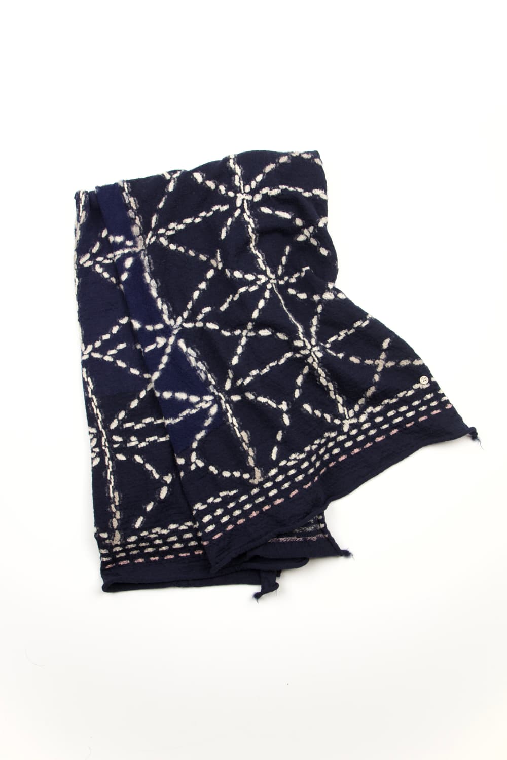 Kapital 축용 울 사시코 머플러 네이비 상품이미지3