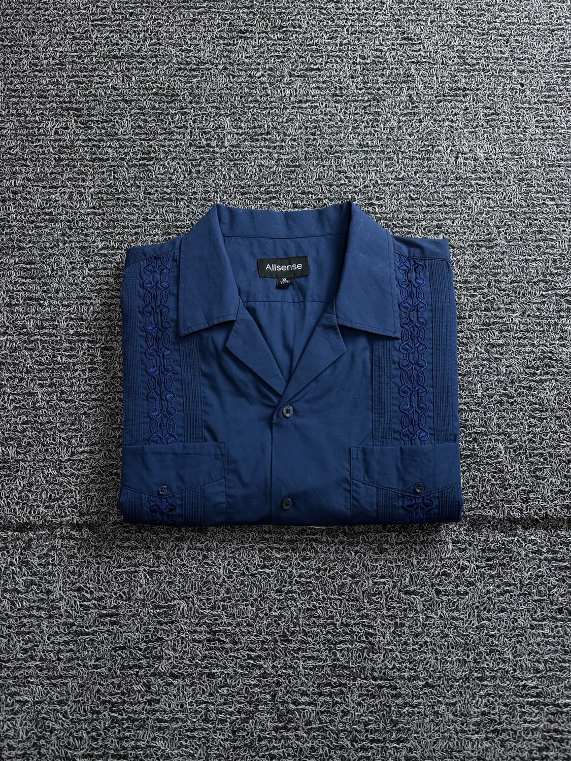 ALLSENSE 구아야베라 패턴 쿠바 반팔 셔츠 3987 상품이미지1