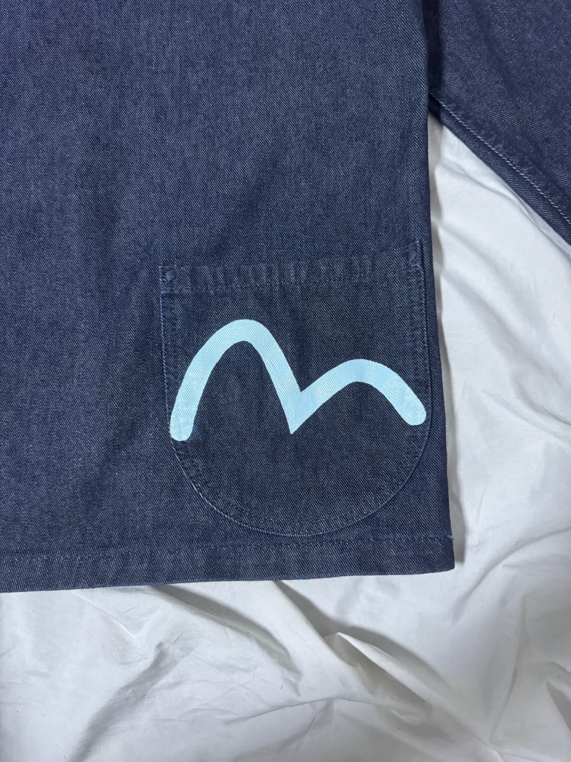 Yamane 페인트 데님 스모크 탑 에비수 상품이미지3