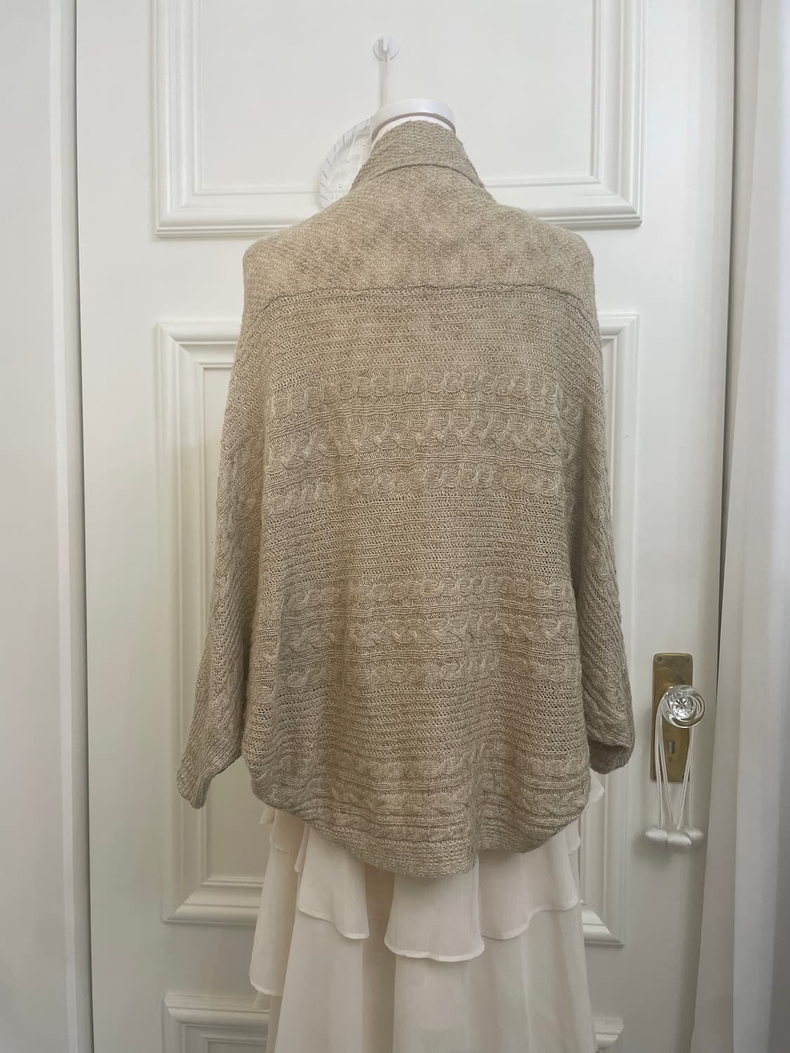 beige twist point cape cardigan&ivory pe 상품이미지5