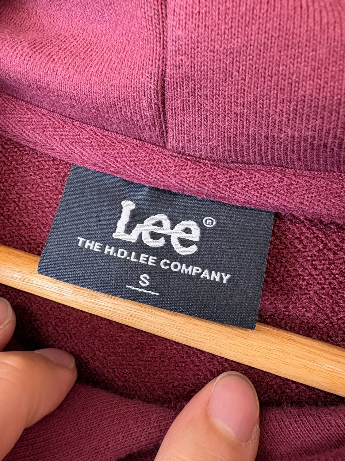 Lee 리 버건디 후드티 상품이미지5