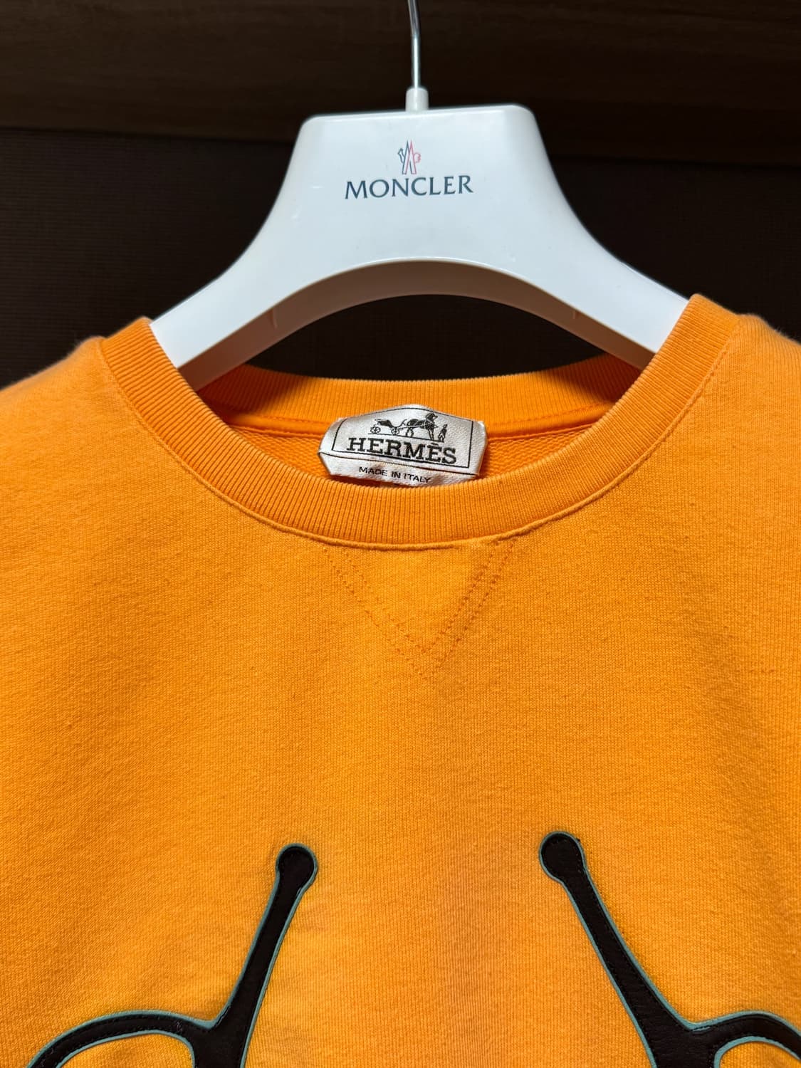 에르메스 그래픽 프린트 크루 넥 풀오버 맨투맨 옐로우 L  상품이미지3