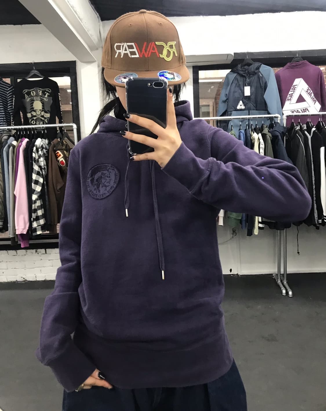 디젤 인디언 퍼플 후드티 상품이미지2