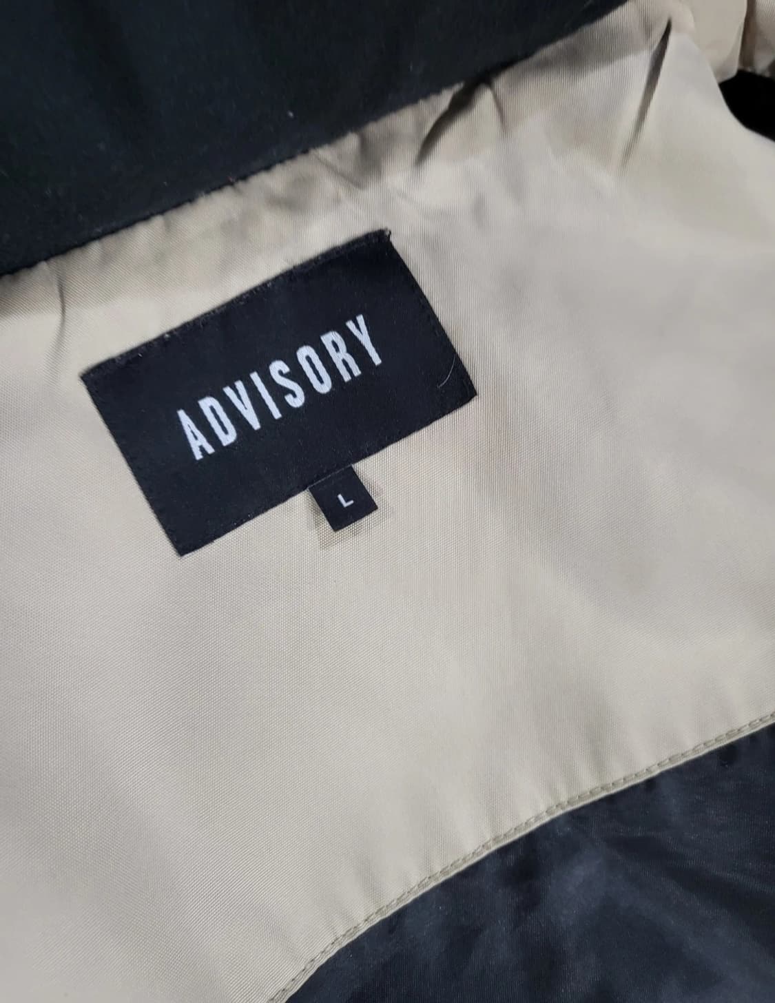 어드바이저리 패치 베이지 패딩자켓 상품이미지7