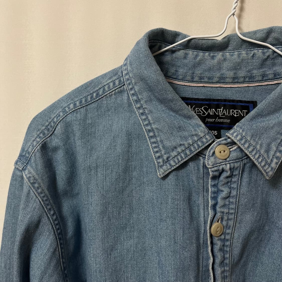 입생로랑 여성 크롭 데님 셔츠 XL 상품이미지3