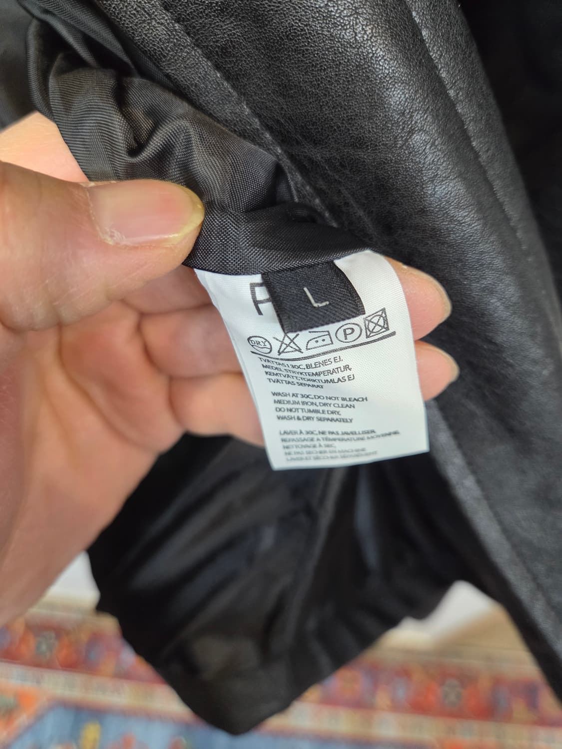 빈티지 roa 미니멀 비건 레더 자켓 L 상품이미지4