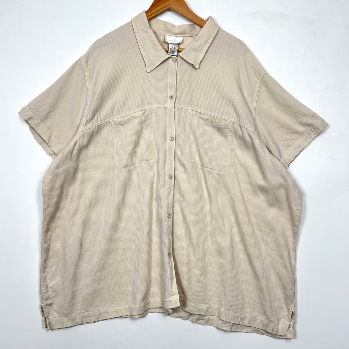 Cotton ginny 스트라이프 투 포켓 반팔 셔츠 상품이미지1