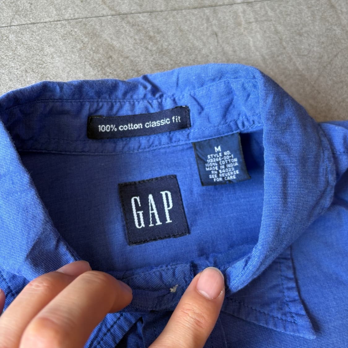 90년대 갭 딥 블루 긴팔 셔츠 상품이미지5