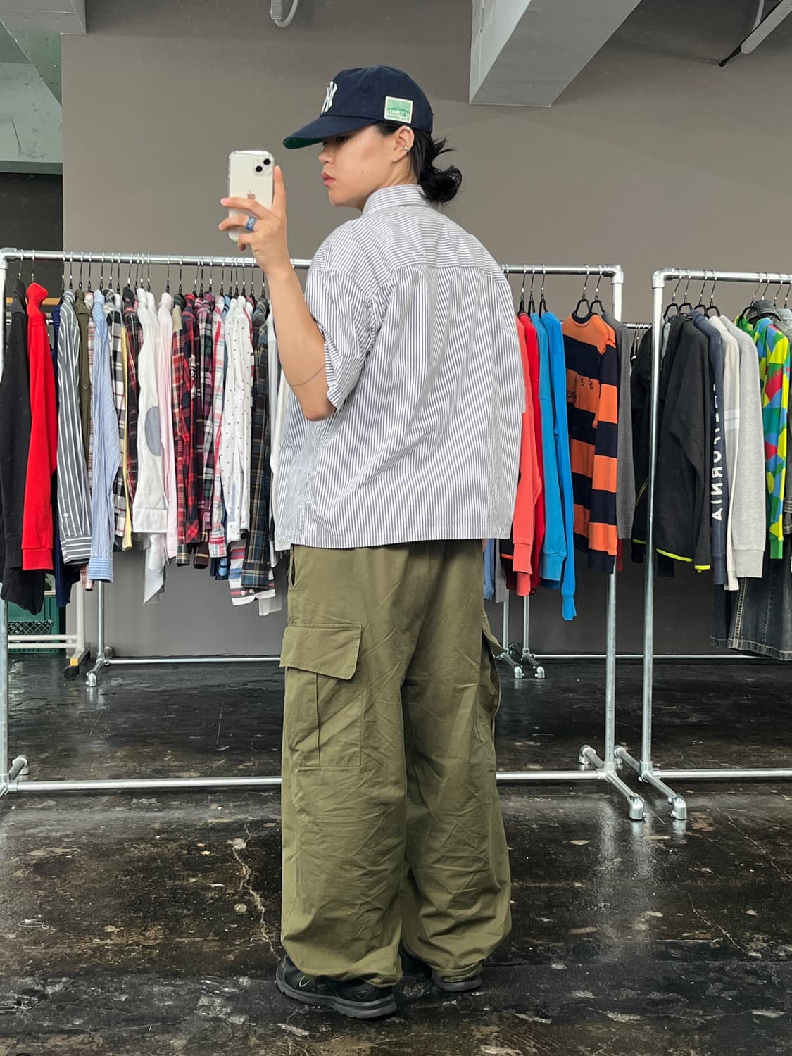 아베크롬비 스트라이프 크롭 셔츠  상품이미지7