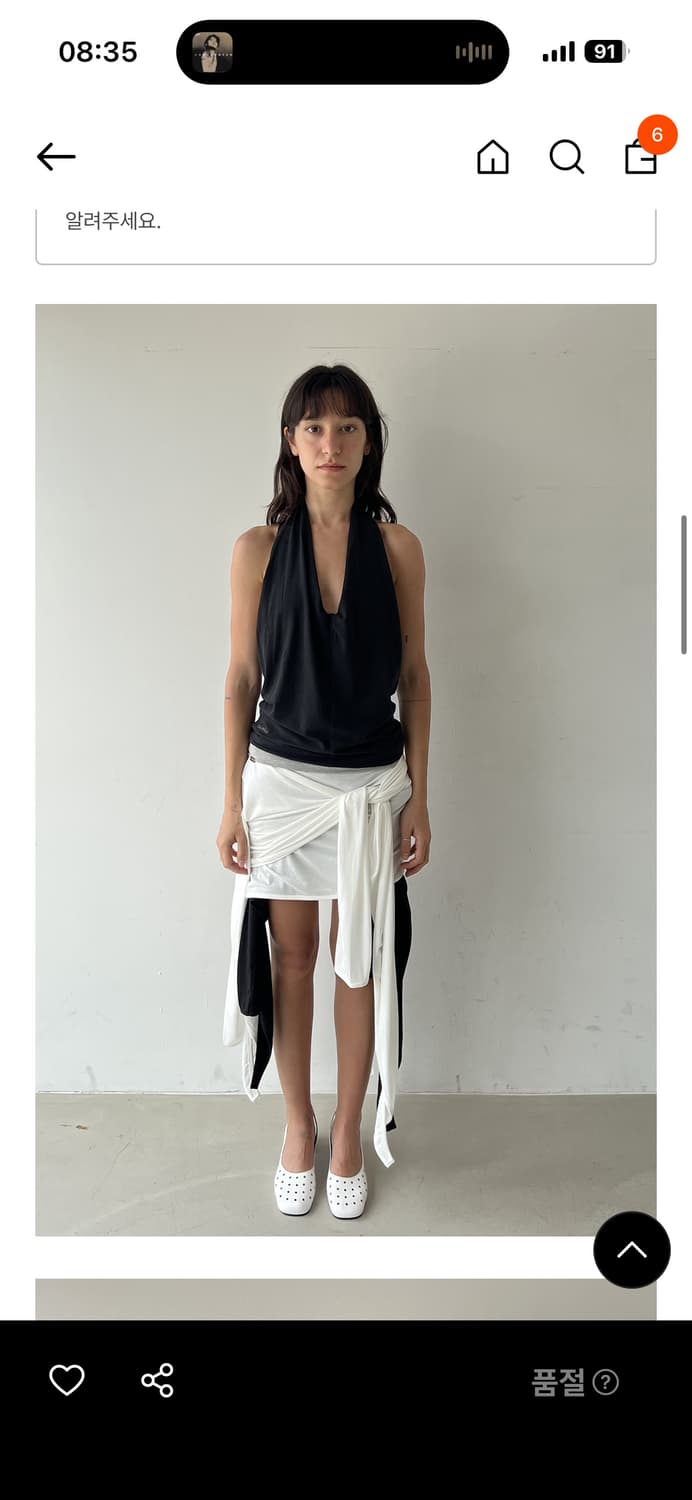 cerric drape halter neck, black 상품이미지2