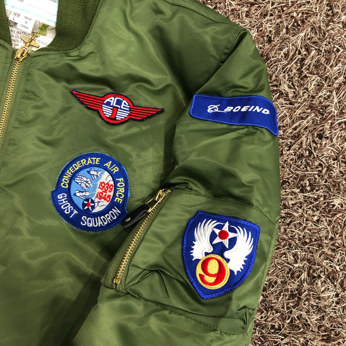 빈티지 보잉 MA-1 밀리터리 공군 패치 항공점퍼 상품이미지4