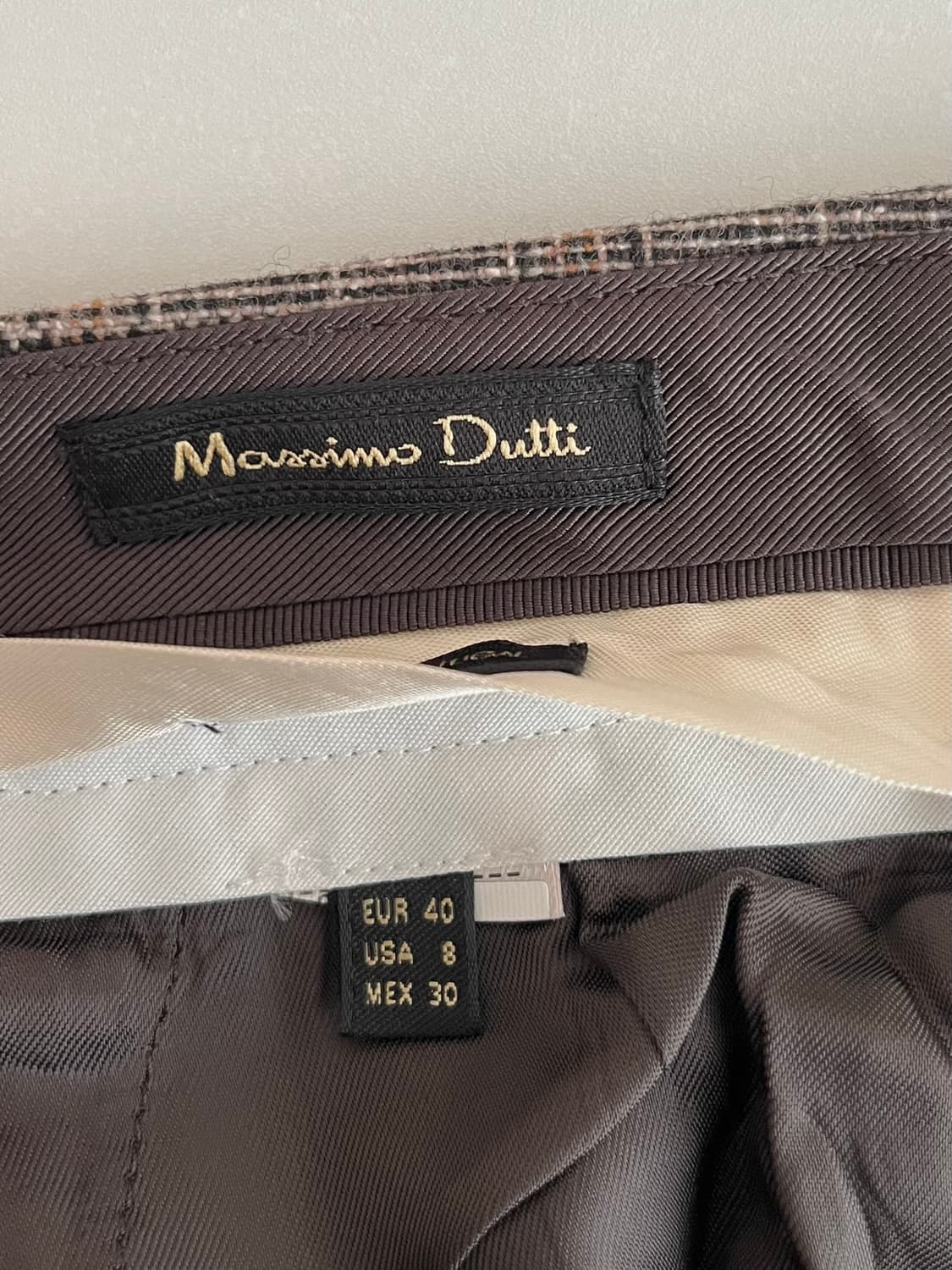 40) 마시모두띠 울 체크 슬랙스 브라운 상품이미지5