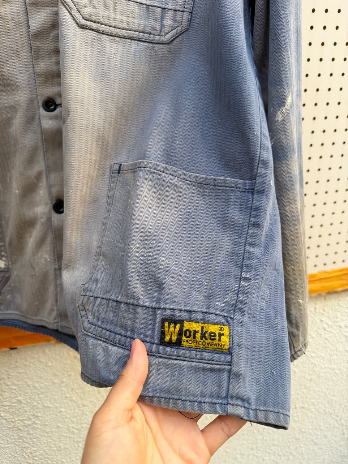 HARD SUN FADED DISTRESSED 썬페이드 헤링본 워크자켓 상품이미지7