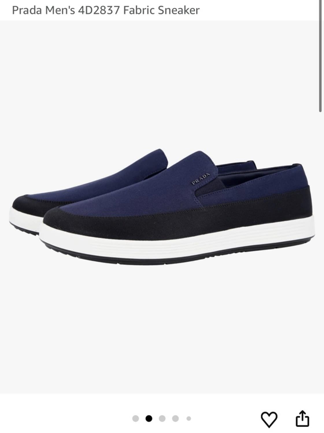 정품 9) 프라다 패브릭 로고 슬립온 스니커즈 275~280 상품이미지6