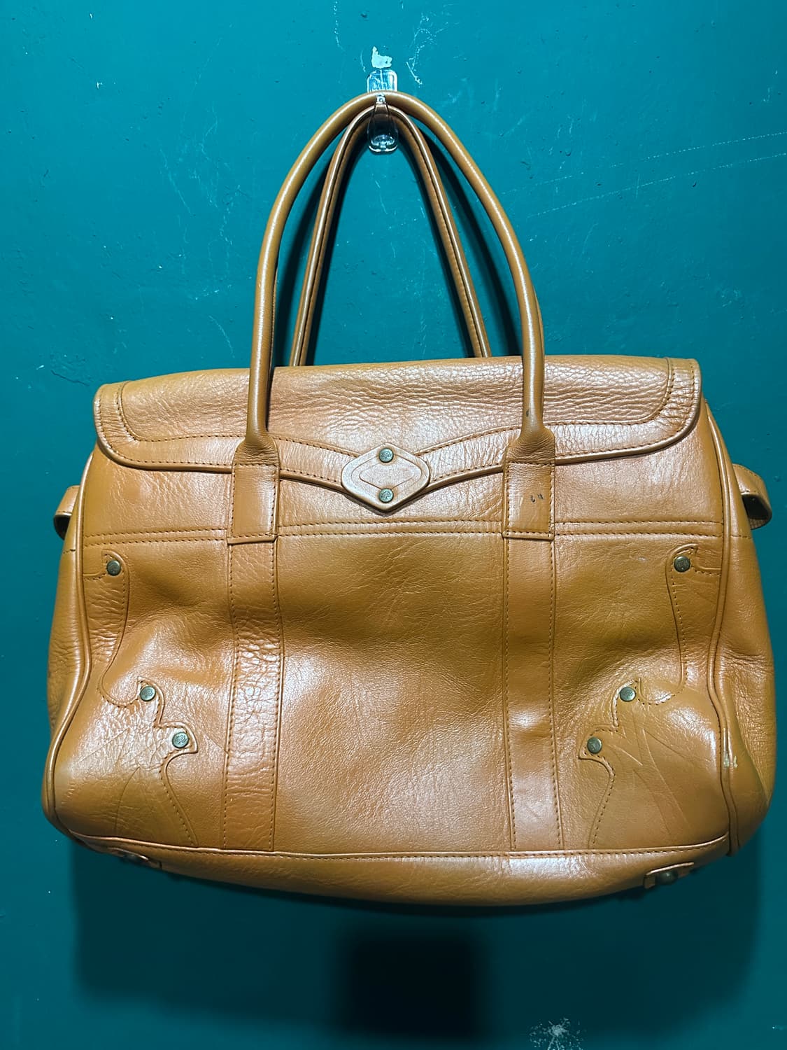 멀버리 가죽토드백 카멜 상품이미지5