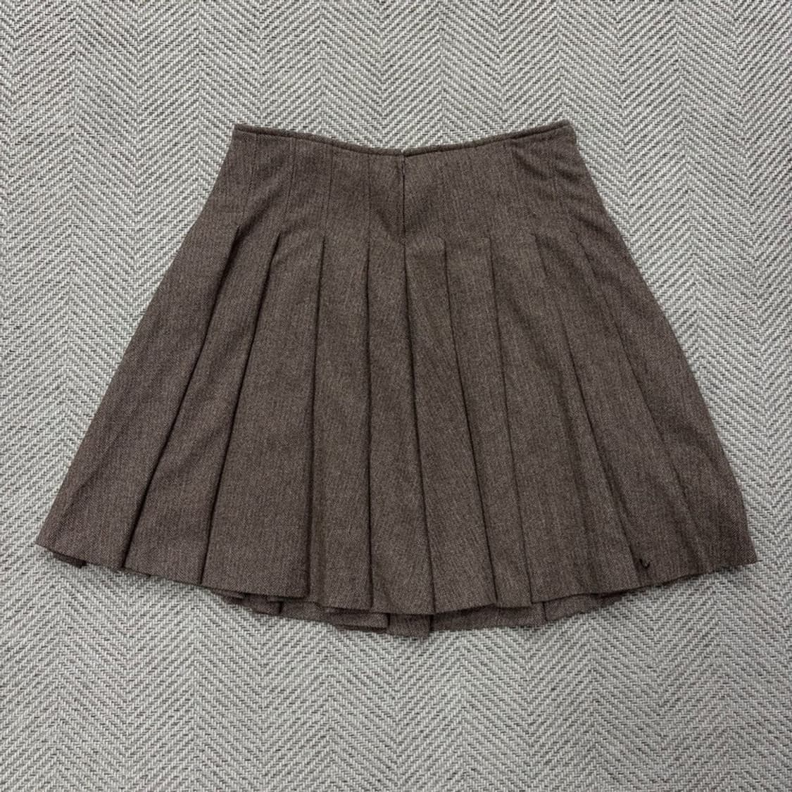 발리 헤링본 벨티드 플리츠 스커트 v2954 상품이미지2