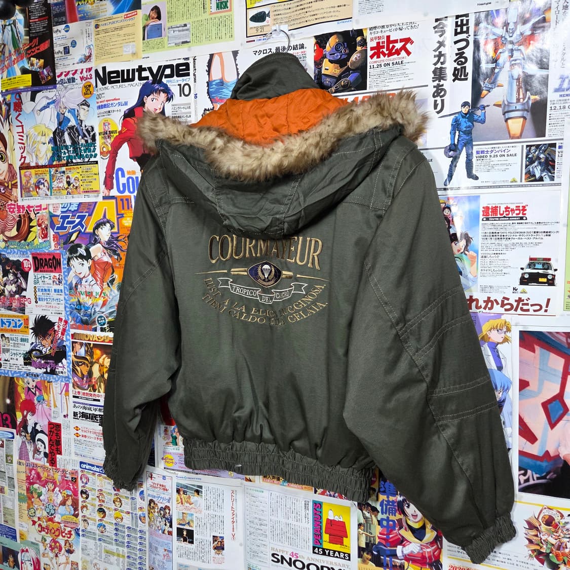 JPN 밀리터리 퍼 후드 카키 누빔 점퍼 상품이미지6