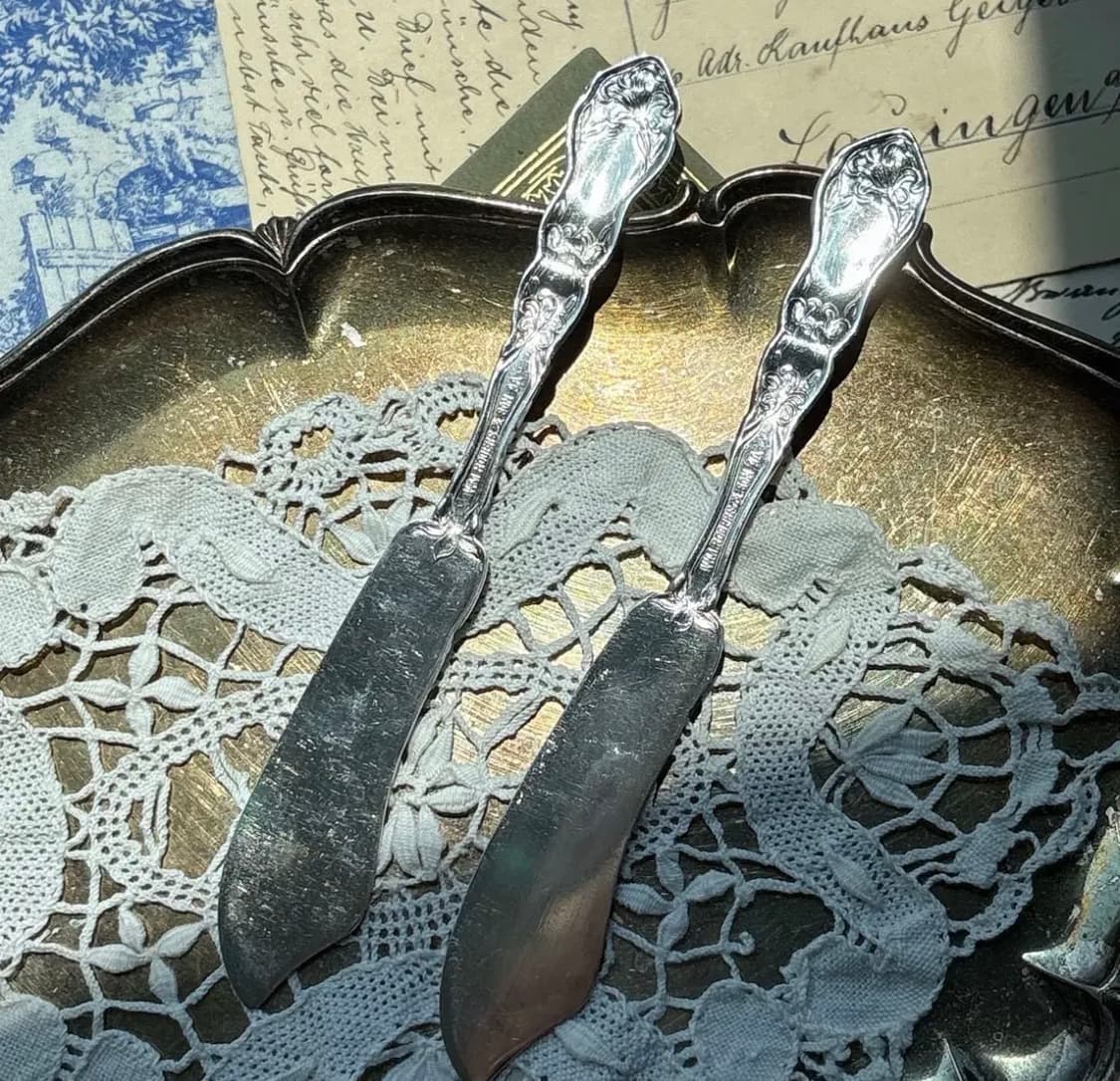 1908 wm. rogers & son 실버플레이트 버터나이프 상품이미지5