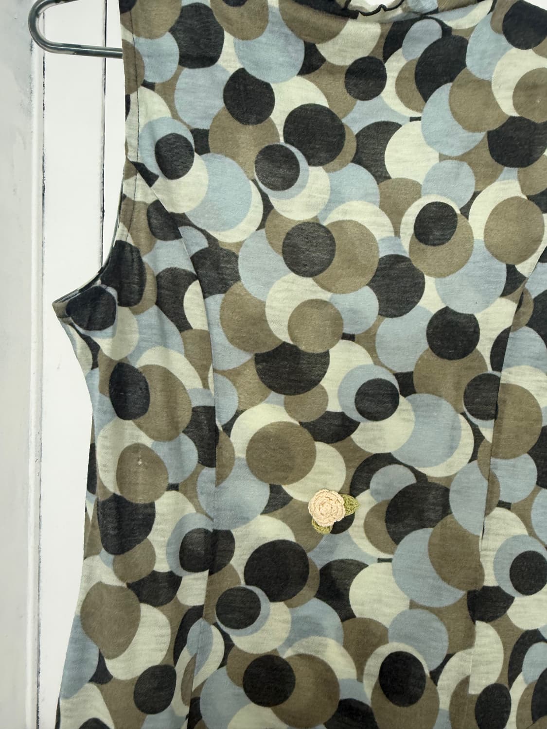 Abstract dot asymmetric ruffle dress 상품이미지10