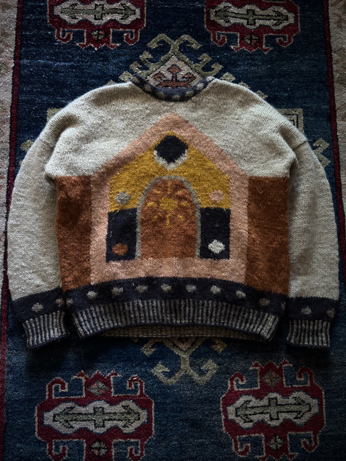 90s Home sunrise heavy wool sweather 상품이미지1