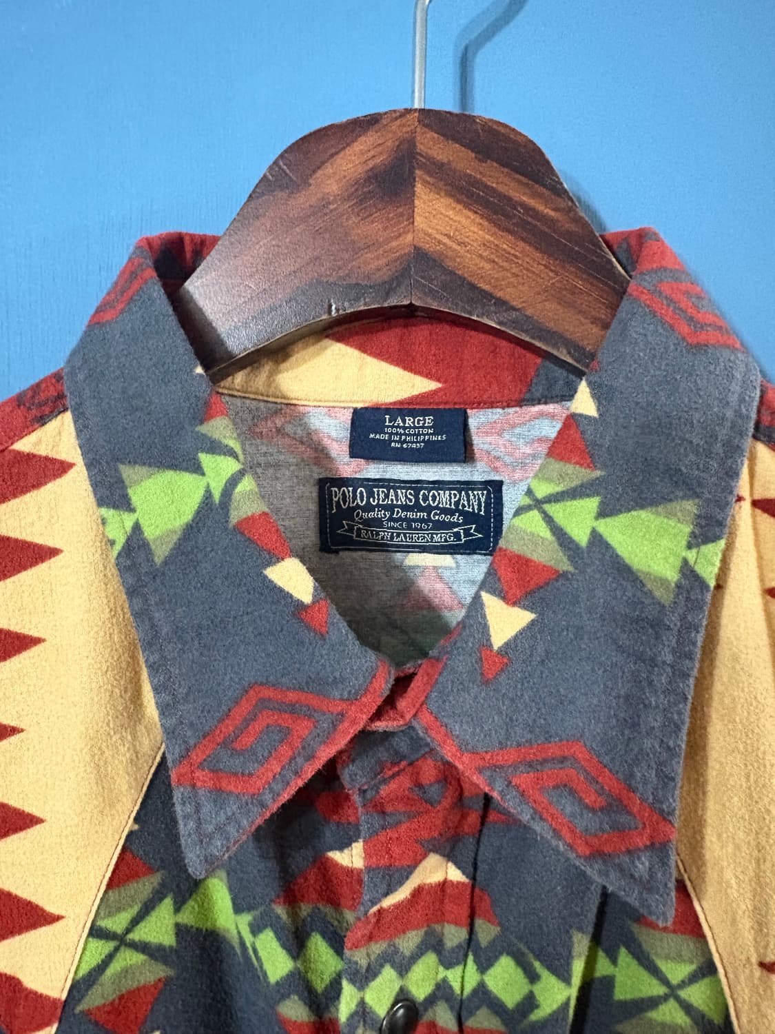 90-00’s polo jeans western shirt. 상품이미지3