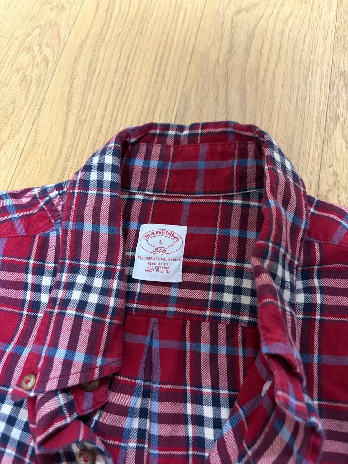 [L] 브룩스 브라더스 체크 셔츠 남성용 상품이미지3