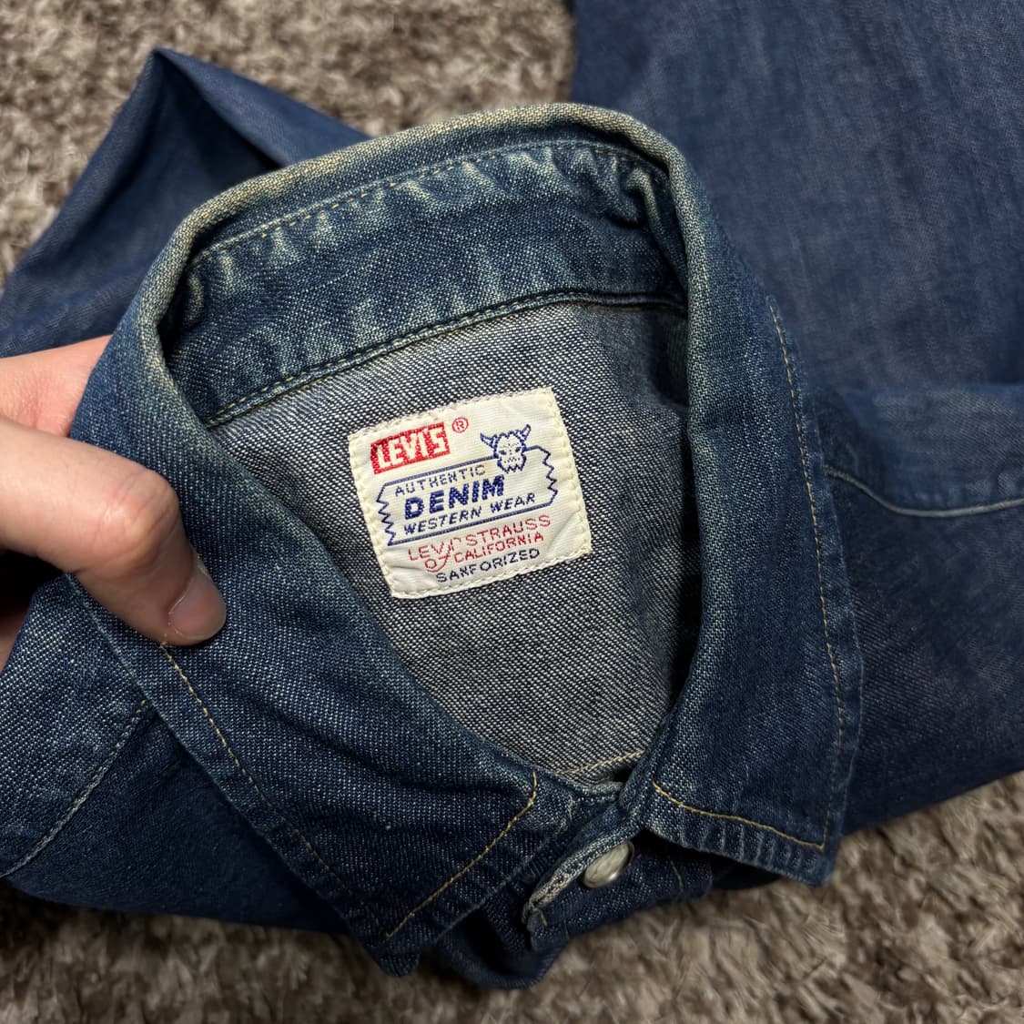 M 리바이스 웨스턴웨어 인디고 웨스턴셔츠 상품이미지3