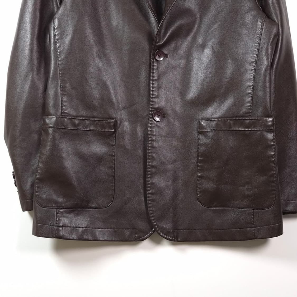 빈티지 천연 양가죽 블레이저 자켓 다크브라운 XL 상품이미지4