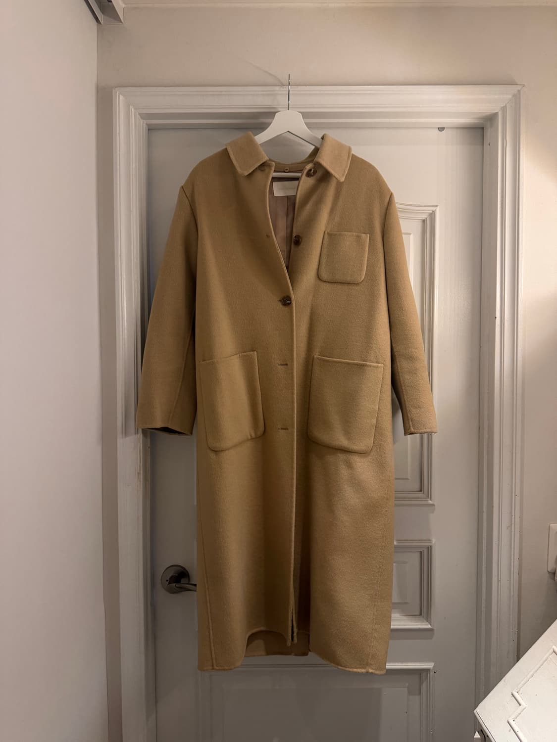 울 90% 핸드메이드 코트 카멜베이지 상품이미지1