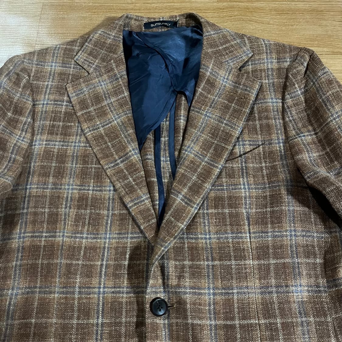 [97] 수트서플라이 타탄체크 린넨실크 자켓 상품이미지2