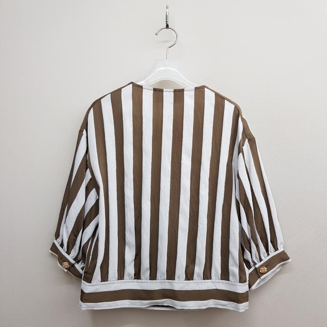 모조에스핀 2022 더블버튼 스트라이프 루즈핏 자켓 55사이즈 상품이미지5