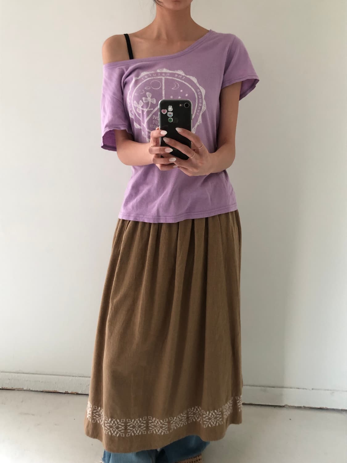 일본빈티지 오프숄더 반팔 상품이미지1