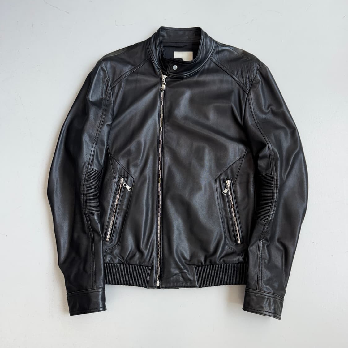 사선 집업 리얼레더 바이커 릭오웬스맛 라이더 램스킨 가죽 자켓 상품이미지2