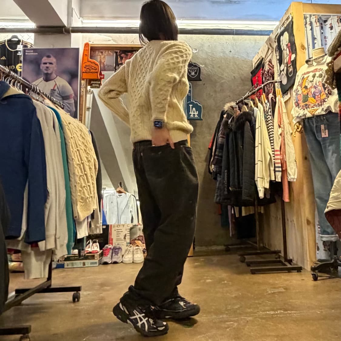 90s USA 빈티지 피셔맨 니트 방울 헤비코튼 니트 상품이미지3