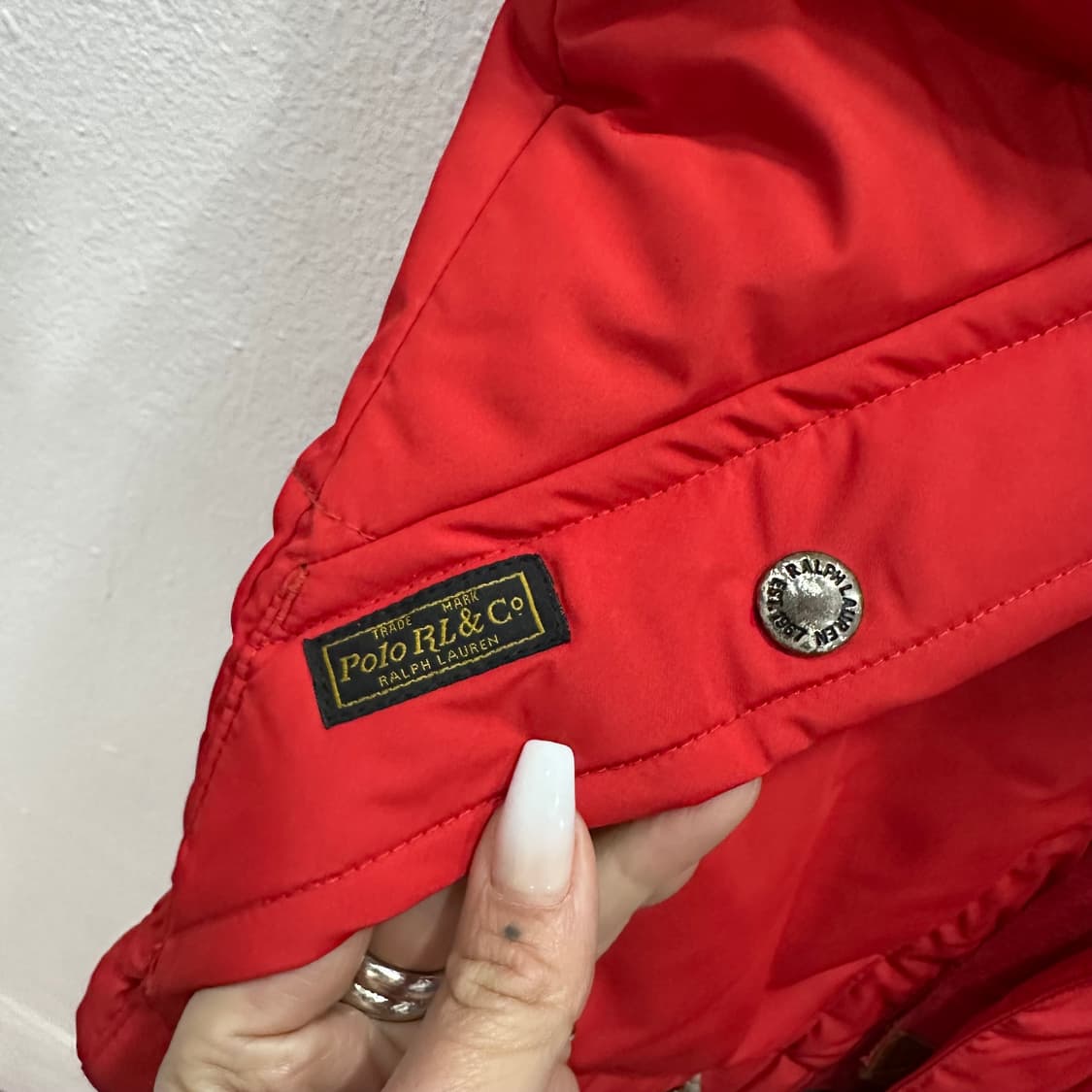 폴로 레드 덕다운 패딩 조끼S 상품이미지7