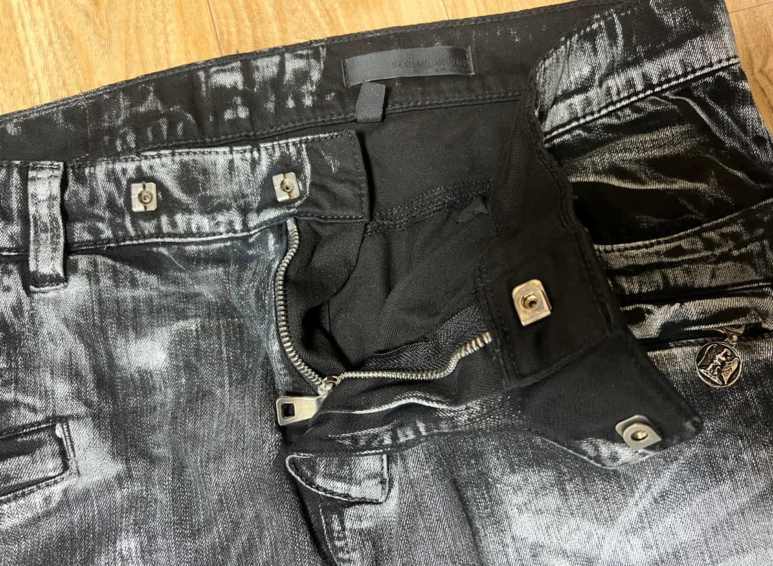 발망 블랙 워싱 데님 L 상품이미지4