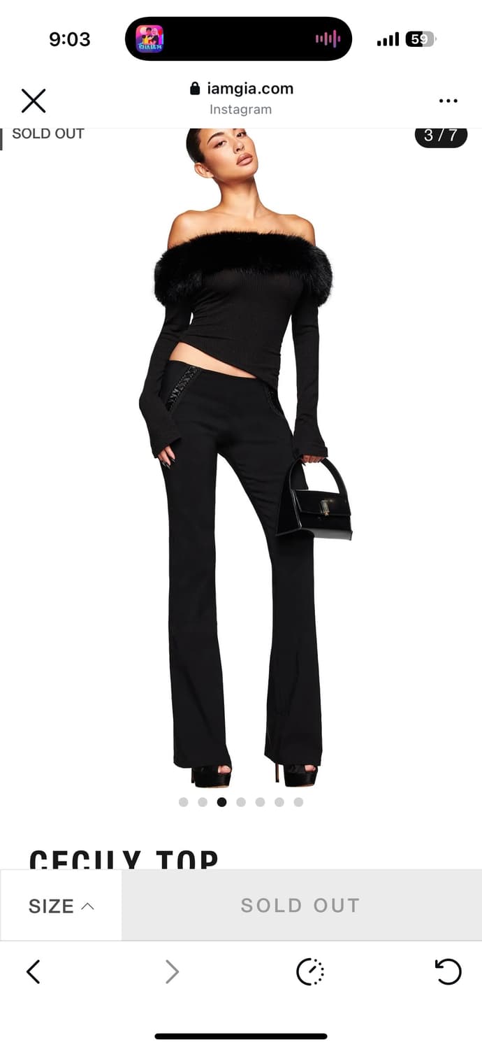 iamgia cecily top black S 상품이미지3