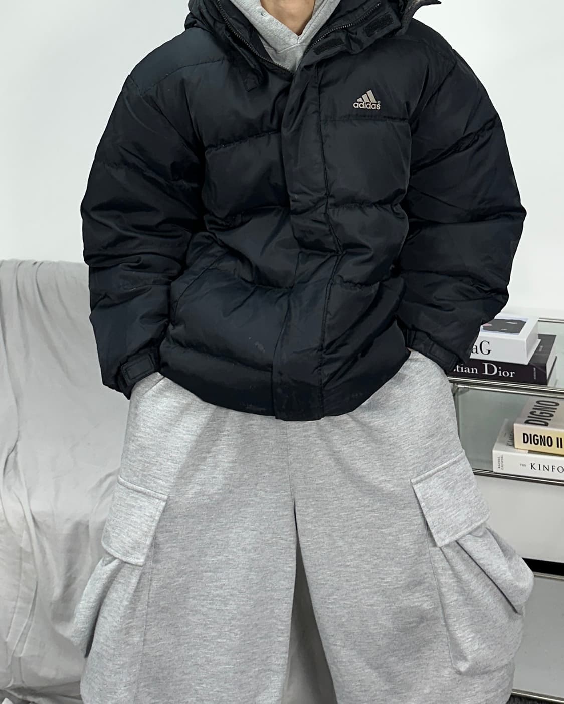 아디다스 90s 블랙 패딩 105 상품이미지1