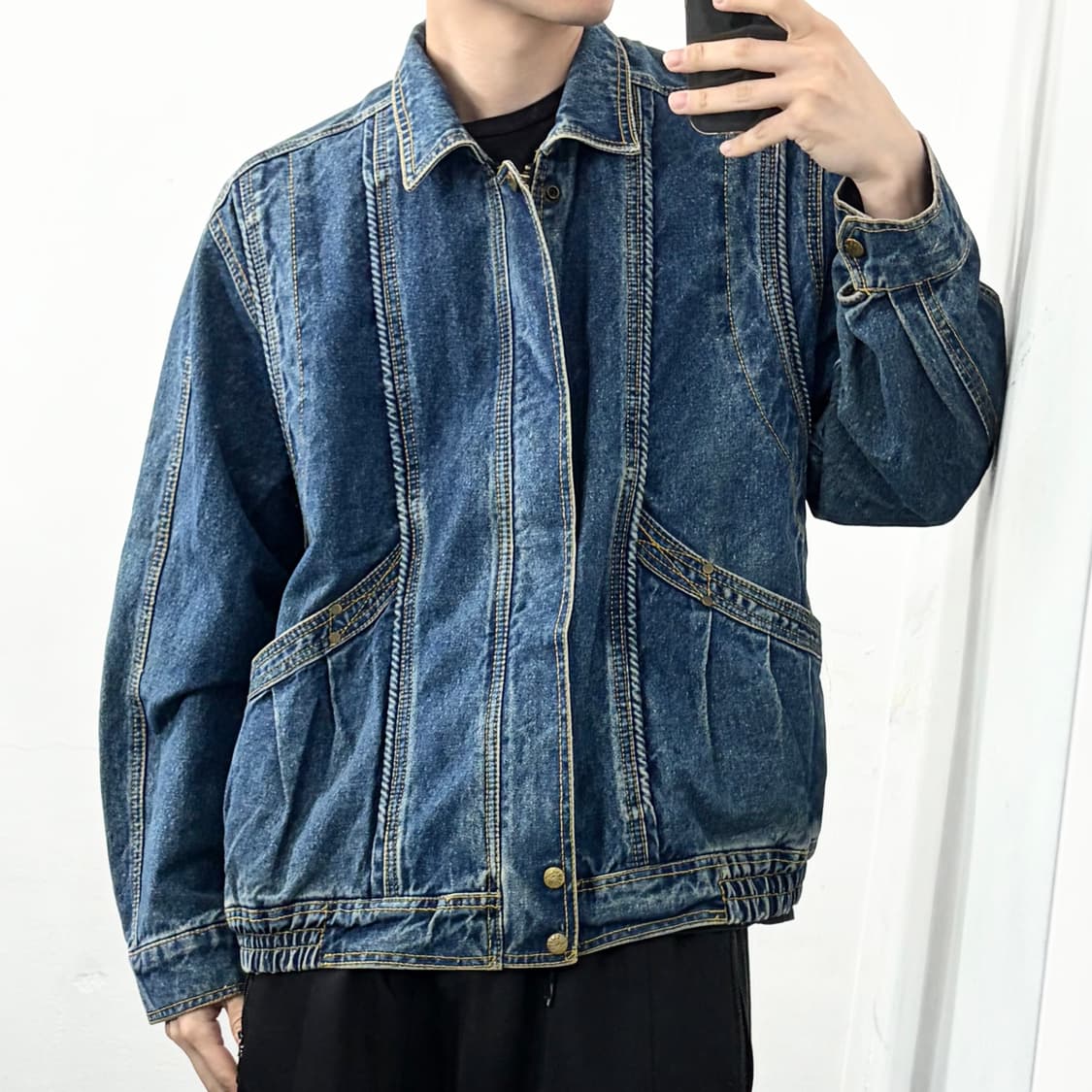 Pedoni 90s 데님 봄버 자켓 상품이미지2