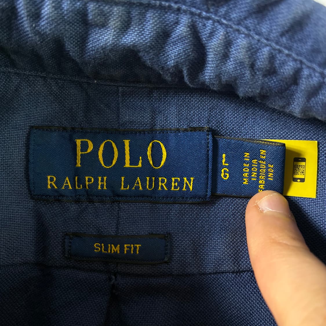 Polo  폴로 랄프로렌 신형 자수 코튼 네이비 셔츠  상품이미지3