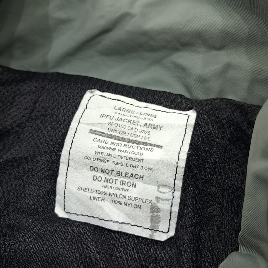 CL571 L 미군 00s 미국판 IPFU 1세대 바람막이 자켓 상품이미지4