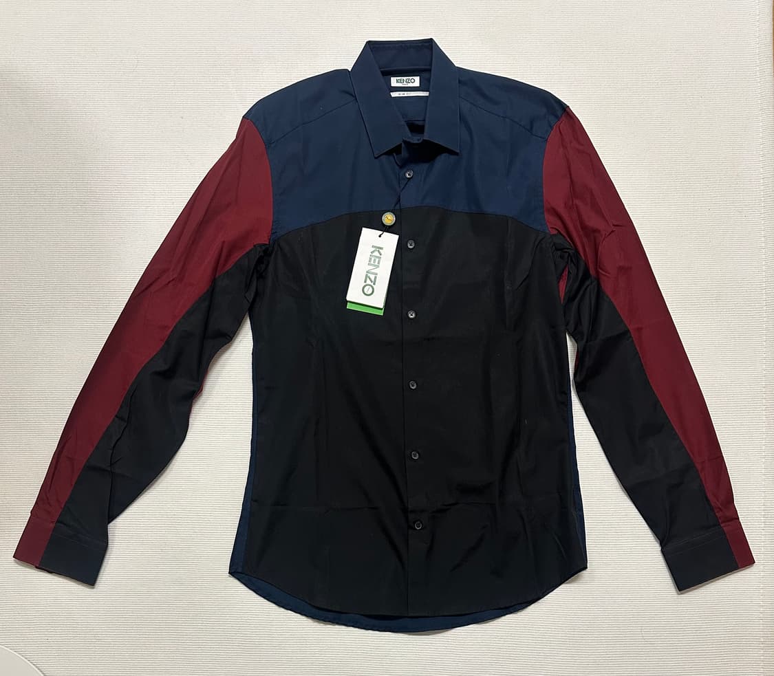 [새상품] 겐조(KENZO) 컬러블록 슬림핏 셔츠 100 상품이미지1