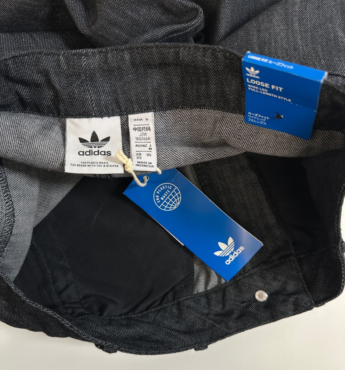 Adidas 논페이드 스트레이트 데님 팬츠 (or 카프리팬츠) xs 상품이미지5