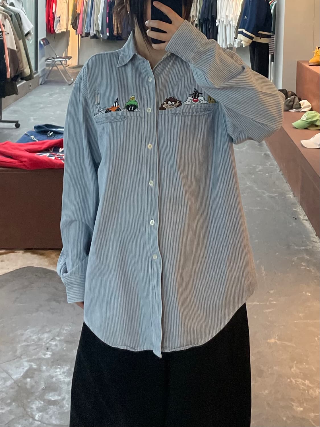 루니툰즈 스트라이프 셔츠 H2272 상품이미지1