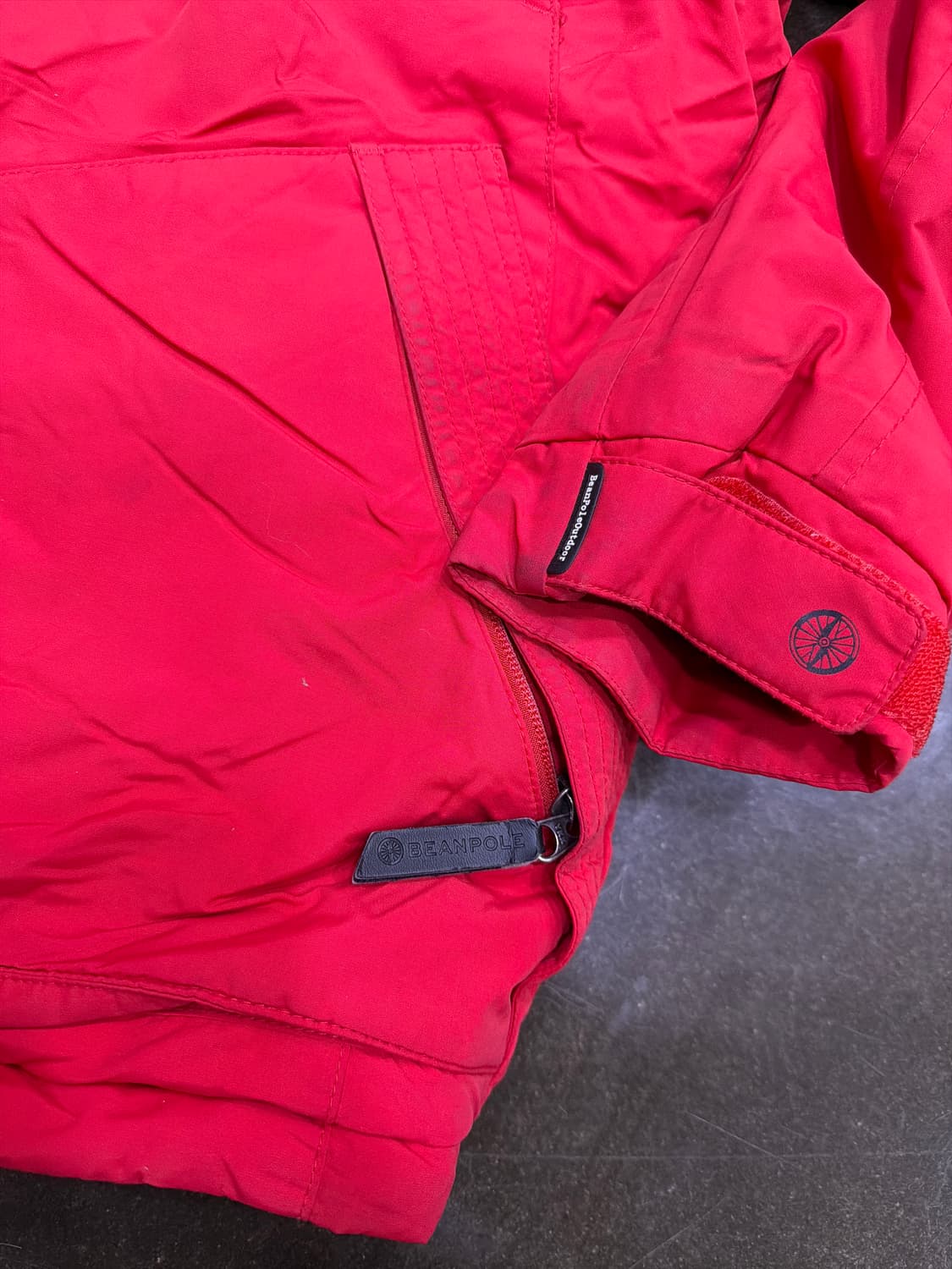 빈폴 아웃도어 라쿤털 후드 덕다운 오리털 패딩점퍼 100 상품이미지6