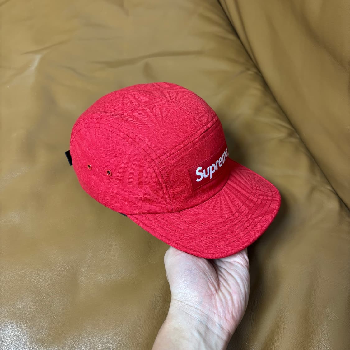 Supreme 슈프림 레드 캠프캡 모자 (Washed Red) 상품이미지3