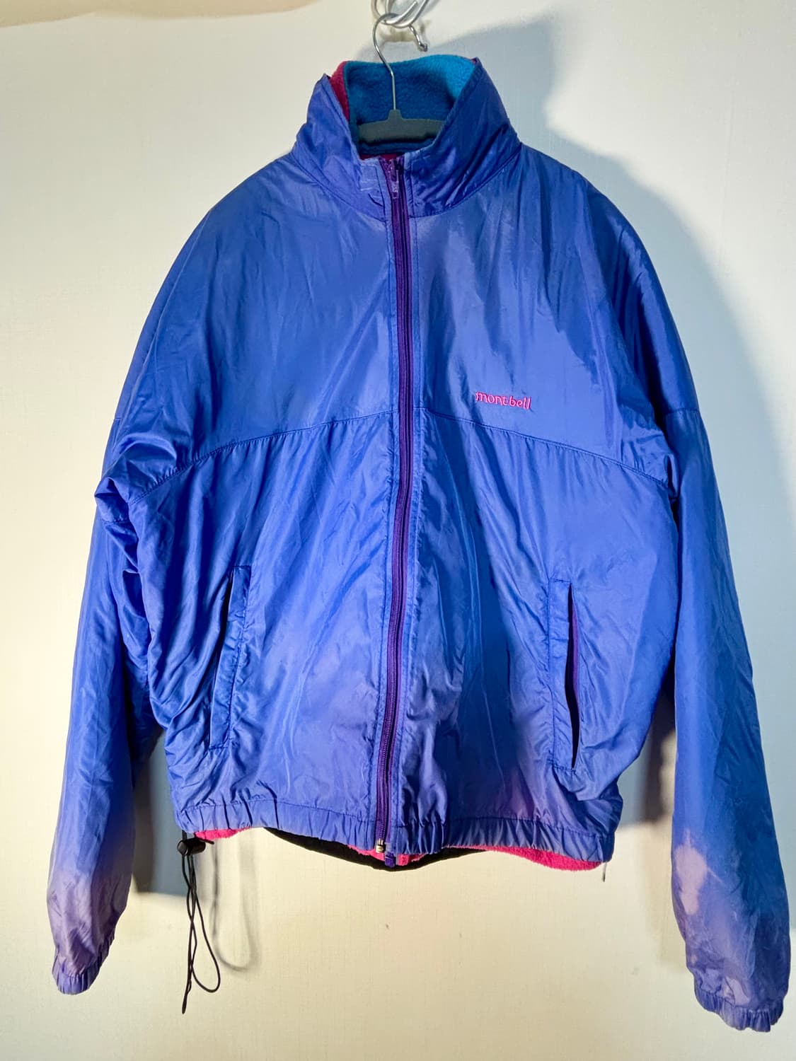 90s 올드 몽벨 플리스 자켓 핑크 후리스 나일론 점퍼 상품이미지5